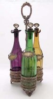 Lot 352 - Three bottle decanter stand