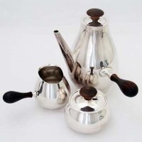 Lot 356 - Italian plated three piece coffee set.