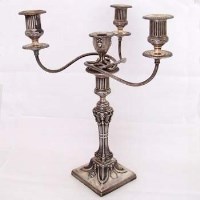 Lot 371 - Silver filled candelabrum.