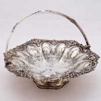 Lot 375 - Victorian silver basket.
