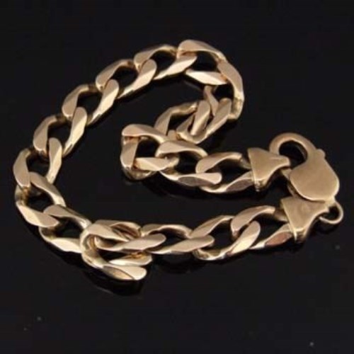 Lot 416 - 9ct gold bracelet chain.
