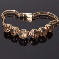 Lot 436 - 9ct gold citrine bracelet