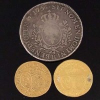Lot 454 - Two Louis d'or and a silver coin (3)