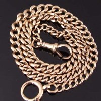 Lot 497 - 9ct gold flat curb graduated chain.