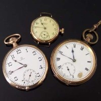 Lot 519 - Three gold plated watches