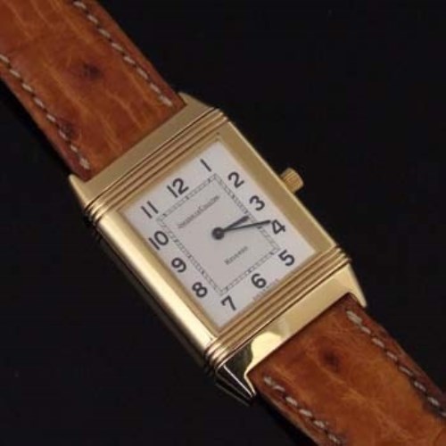 Lot 526 - An 18ct gold Jaeger-LeCoultre Reverso wristwatch