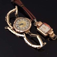 Lot 531 - Two lady's gold wristwatches