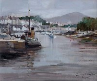 Lot 539 - Ivan Taylor, Caernarfon, oil.