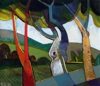 Lot 540 - Geoffrey Key, Trees & Shadows, oil.