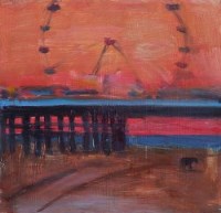 Lot 562 - Paul Bassingthwaighte, Big Wheel, Sunset, oil