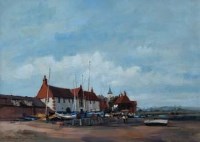 Lot 569 - Ivan Taylor, Burnham Overy Staithe, North Norfolk, oil