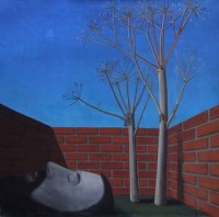 Lot 597 - Thys Overmans, Surrealist Landscape, oil.