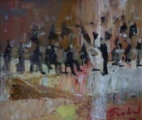 Lot 618 - F. J. England, Third Concert in the Series, acrylic.
