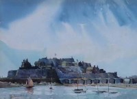 Lot 714 - Walter J. Roberts, Castle Cornet, St. Peter Port, Guernsey, watercolour.