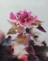 Lot 725 - Caroline Bailey, Floral study, watercolour.
