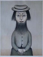 Lot 754 - After Lowry, The Bearded Lady, signed print.