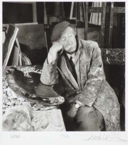 Lot 769 - Nicholas Sinclair, 20th century,   Portrait of Kyffin Williams, photographic print.