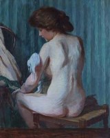 Lot 796 - Charles-Jean Agard, Female Nude, oil.