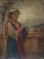 Lot 799 - J.B. Hay, Continental female portrait, oil.