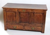 Lot 895 - Mid 18th Century oak mule chest