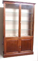 Lot 909 - Georgian style mahogany display cabinet mid 20th Century