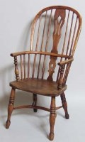 Lot 928 - Ash and elm high bow-backed Windsor chair