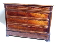 Lot 937 - French rosewood chest of drawers mid 19th century