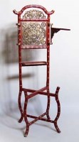 Lot 940 - Japanese red lacquered kimono stand circa 1900