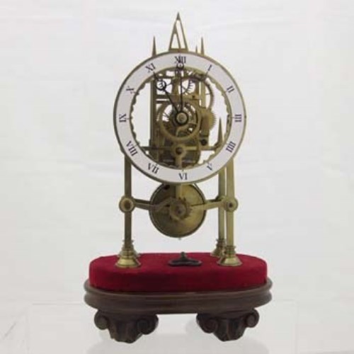 Lot 8 - Fusee skeleton clock.