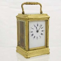 Lot 9 - Brass carriage clock