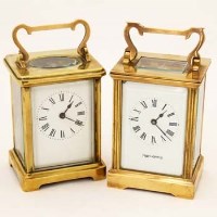 Lot 29 - Two brass carriage clocks