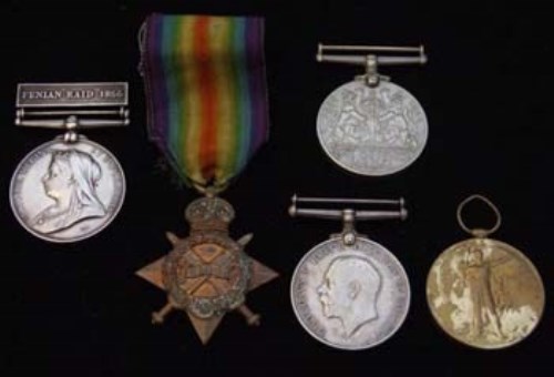 Lot 46 - Family group of medals awarded to the McLoughlin family (5)