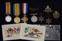 Lot 47 - A First World War trio awarded to 646 Driver S. Tyrrell R.F.A. and other items