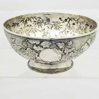Lot 98 - China Trade silver bowl.