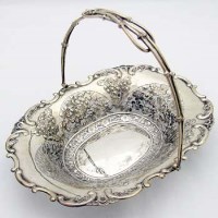 Lot 99 - China Trade silver basket.