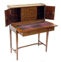 Lot 374 - Edwardian mahogany lady's writing desk.