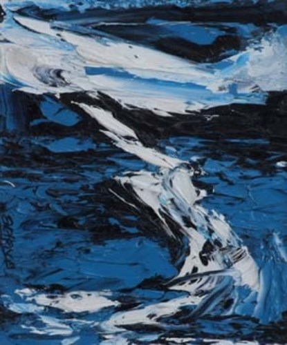 Lot 456 - Ambrose Avellano, Tormented Sea, oil and another by Granville (2).
