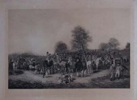 Lot 640 - After Calvert, The Cheshire Hunt, engraving with framed key plate and signed Lionel Edwards print (3)
