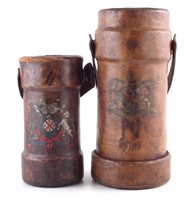 Lot 20 - Two Leather Shell Carriers.