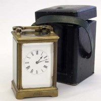 Lot 7 - Cased carriage clock.