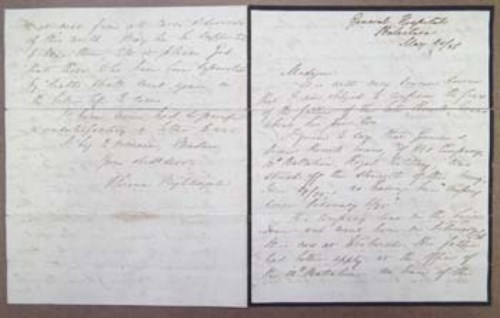 Lot 37 - Florence nightingale letter.