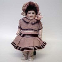Lot 56 - SFBJ small doll (in pink) jointed