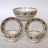 Lot 116 - Two Flight and Barr cups and saucers and matching