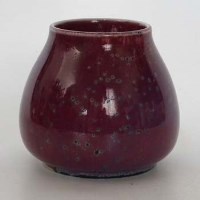 Lot 142 - Ruskin high fired vase   decorated with purple