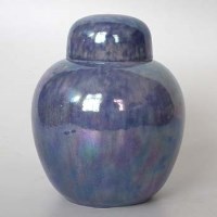 Lot 147 - Ruskin lidded ginger jar   decorated with a