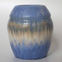 Lot 151 - Ruskin vase   decorated with a mottled blue and