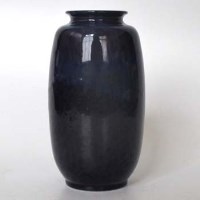Lot 152 - Ruskin vase   decorated with a deep blue mottled