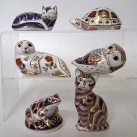 Lot 178 - Six assorted Crown Derby animal figures (6).