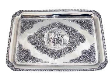 Lot 192 - An Edward VII silver dressing table tray