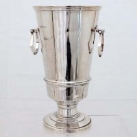 Lot 215 - Silver two handled trophy cup.